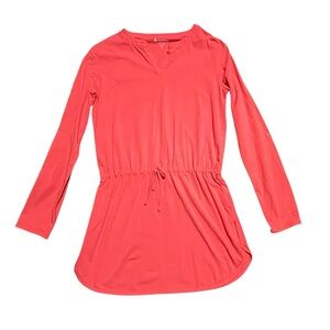 Coolibar‎ Pink Coral Long Sleeve Dress Swim Cover Up XS